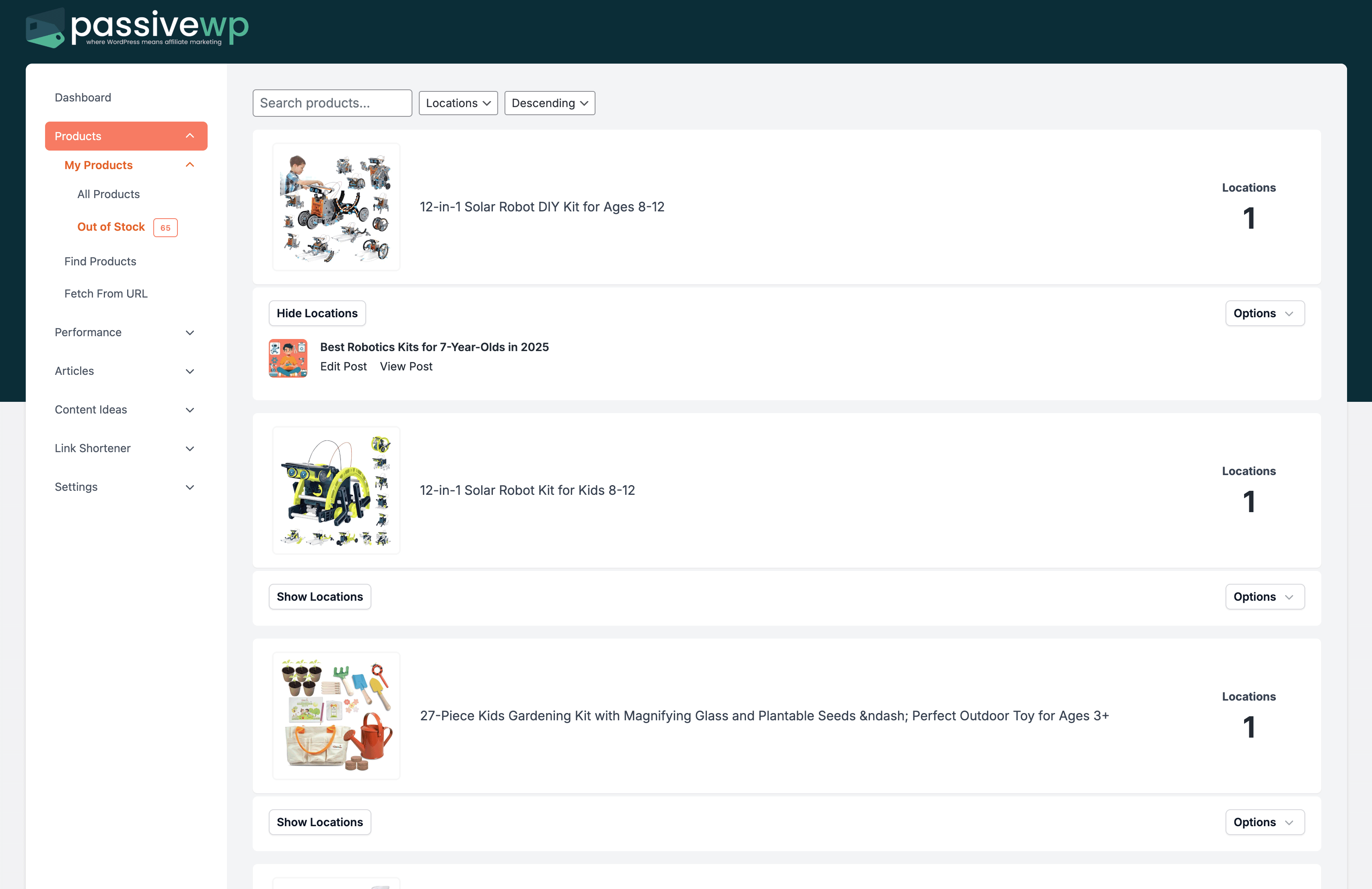 PassiveWP out-of-stock monitoring